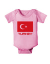 Turkey Flag with Text Baby Romper Bodysuit by TooLoud-Baby Romper-TooLoud-Pink-06-Months-Davson Sales