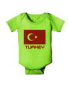 Turkey Flag with Text Baby Romper Bodysuit by TooLoud-Baby Romper-TooLoud-Lime-06-Months-Davson Sales