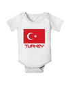 Turkey Flag with Text Baby Romper Bodysuit by TooLoud-Baby Romper-TooLoud-White-06-Months-Davson Sales
