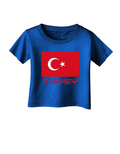 Turkey Flag with Text Infant T-Shirt Dark by TooLoud-Infant T-Shirt-TooLoud-Royal-Blue-06-Months-Davson Sales