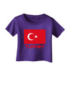 Turkey Flag with Text Infant T-Shirt Dark by TooLoud-Infant T-Shirt-TooLoud-Purple-06-Months-Davson Sales