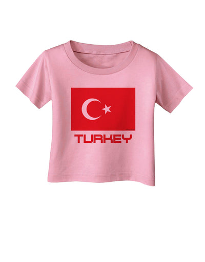 Turkey Flag with Text Infant T-Shirt by TooLoud-Infant T-Shirt-TooLoud-Candy-Pink-06-Months-Davson Sales