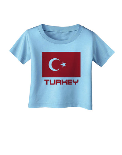 Turkey Flag with Text Infant T-Shirt by TooLoud-Infant T-Shirt-TooLoud-Aquatic-Blue-06-Months-Davson Sales