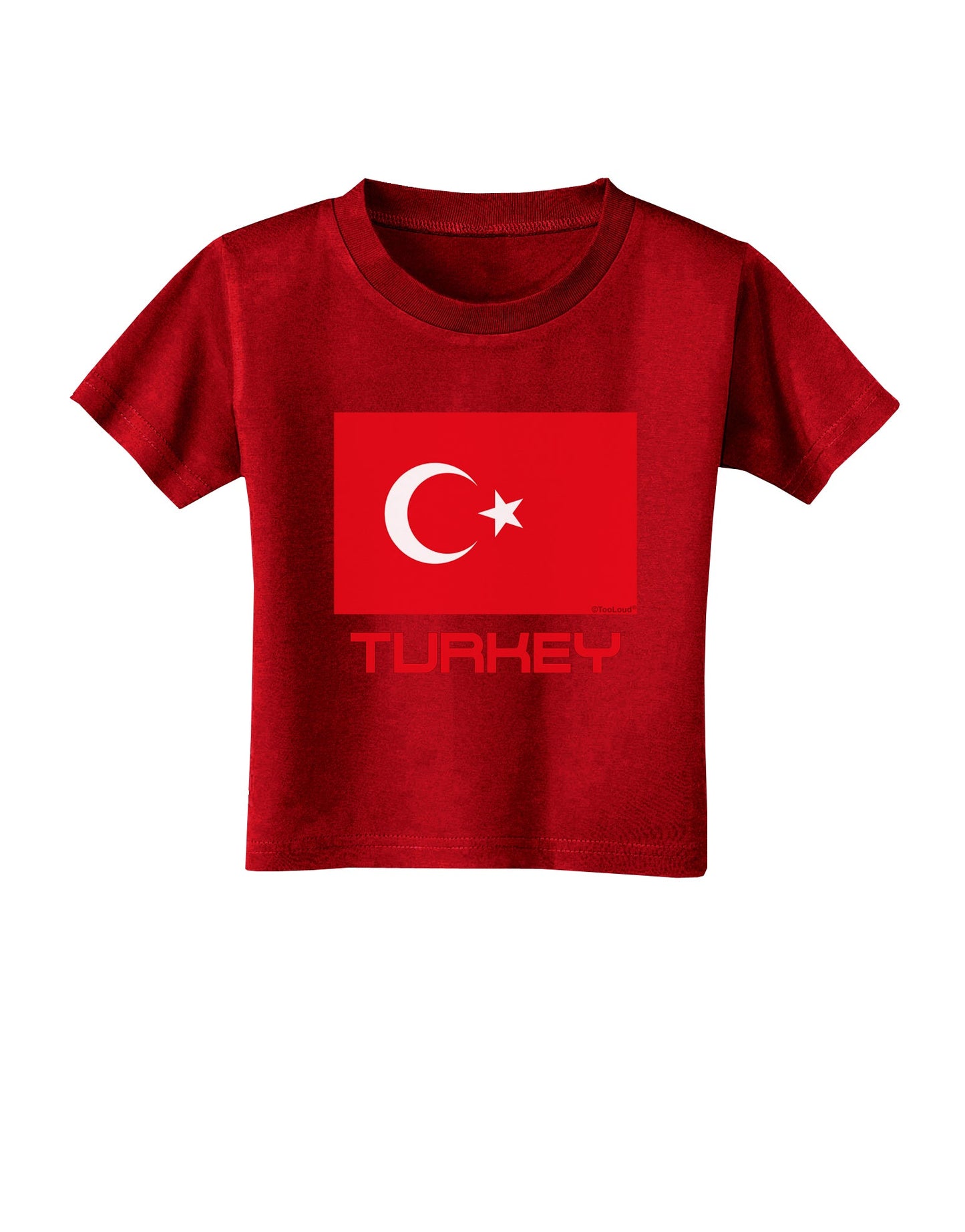 Turkey Flag with Text Toddler T-Shirt Dark by TooLoud-Toddler T-Shirt-TooLoud-Red-2T-Davson Sales