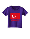 Turkey Flag with Text Toddler T-Shirt Dark by TooLoud-Toddler T-Shirt-TooLoud-Purple-2T-Davson Sales