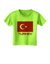 Turkey Flag with Text Toddler T-Shirt by TooLoud-Toddler T-Shirt-TooLoud-Lime-Green-2T-Davson Sales