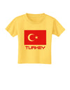 Turkey Flag with Text Toddler T-Shirt by TooLoud-Toddler T-Shirt-TooLoud-Yellow-2T-Davson Sales