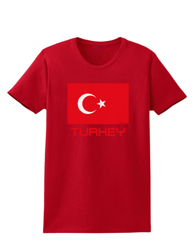 Turkey Flag with Text Womens Dark T-Shirt by TooLoud-Womens T-Shirt-TooLoud-Red-X-Small-Davson Sales