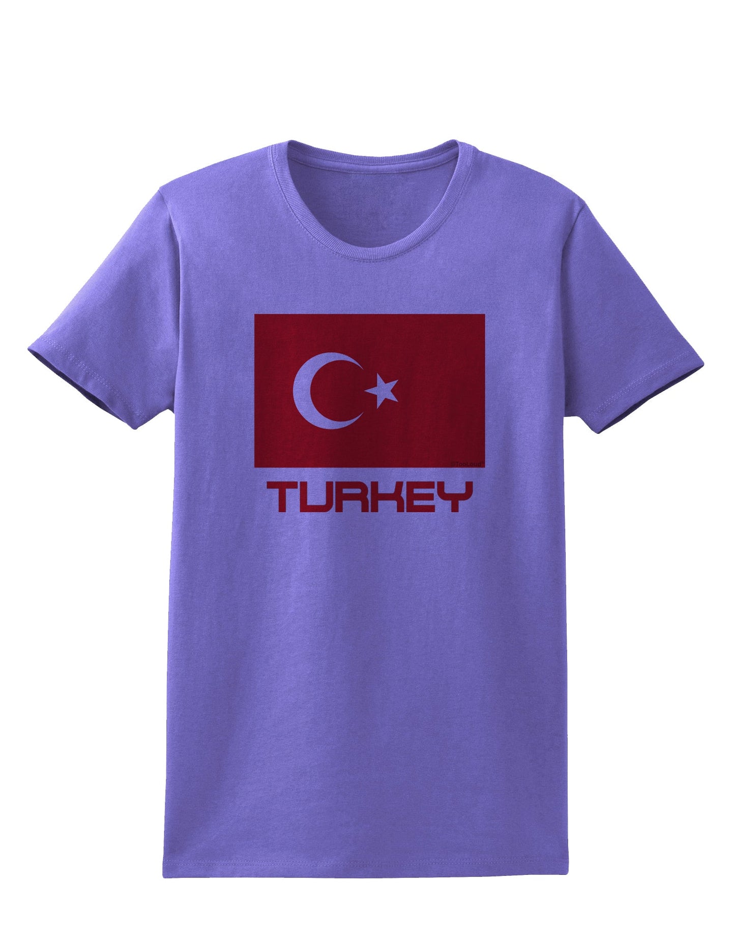Turkey Flag with Text Womens T-Shirt by TooLoud-Womens T-Shirt-TooLoud-Violet-X-Small-Davson Sales