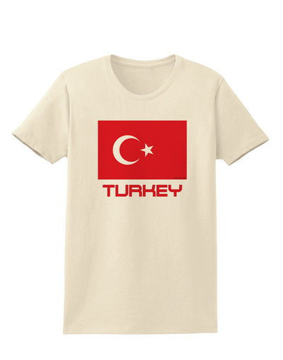 Turkey Flag with Text Womens T-Shirt by TooLoud-Womens T-Shirt-TooLoud-Natural-X-Small-Davson Sales