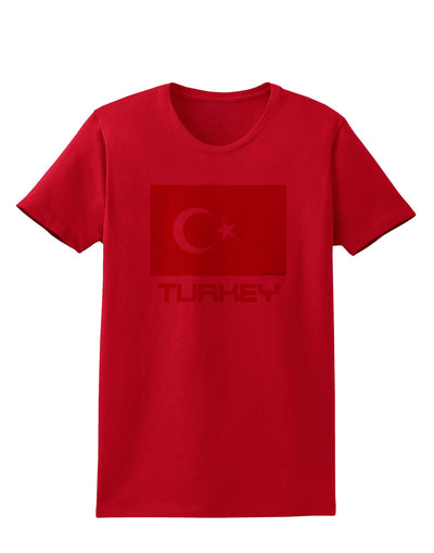 Turkey Flag with Text Womens T-Shirt by TooLoud-Womens T-Shirt-TooLoud-Red-X-Small-Davson Sales