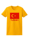 Turkey Flag with Text Womens T-Shirt by TooLoud-Womens T-Shirt-TooLoud-Gold-X-Small-Davson Sales