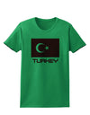 Turkey Flag with Text Womens T-Shirt by TooLoud-Womens T-Shirt-TooLoud-Kelly-Green-X-Small-Davson Sales