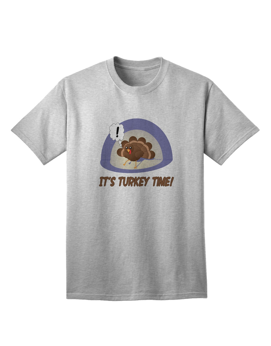 Turkey Time Funny Adult T-Shirt - A Humorous Addition to Your Wardrobe-Mens T-shirts-TooLoud-White-Small-Davson Sales