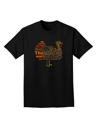 Turkey Typography Adult Dark T-Shirt-Mens T-Shirt-TooLoud-Black-Small-Davson Sales