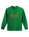 Turkey Typography Adult Long Sleeve Dark T-Shirt-TooLoud-Kelly-Green-Small-Davson Sales