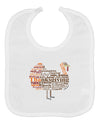 Turkey Typography Baby Bib