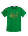 Turkey Typography Childrens Dark T-Shirt-Childrens T-Shirt-TooLoud-Kelly-Green-X-Small-Davson Sales
