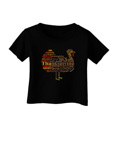 Turkey Typography Infant T-Shirt Dark-Infant T-Shirt-TooLoud-Black-06-Months-Davson Sales