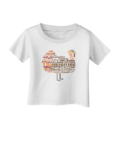 Turkey Typography Infant T-Shirt-Infant T-Shirt-TooLoud-White-06-Months-Davson Sales