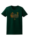 Turkey Typography Womens Dark T-Shirt-TooLoud-Forest-Green-Small-Davson Sales