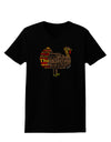 Turkey Typography Womens Dark T-Shirt-TooLoud-Black-X-Small-Davson Sales