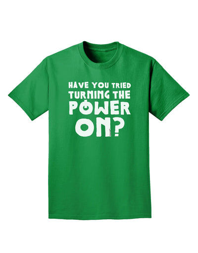 Turning the Power On Adult Dark T-Shirt-Mens T-Shirt-TooLoud-Kelly-Green-Small-Davson Sales