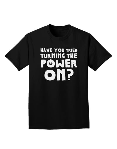 Turning the Power On Adult Dark T-Shirt-Mens T-Shirt-TooLoud-Black-Small-Davson Sales