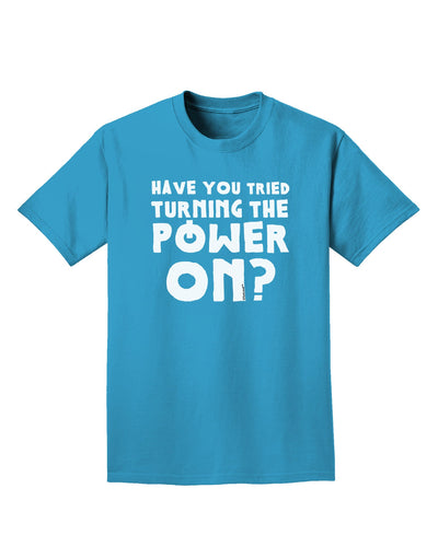 Turning the Power On Adult Dark T-Shirt-Mens T-Shirt-TooLoud-Turquoise-Small-Davson Sales