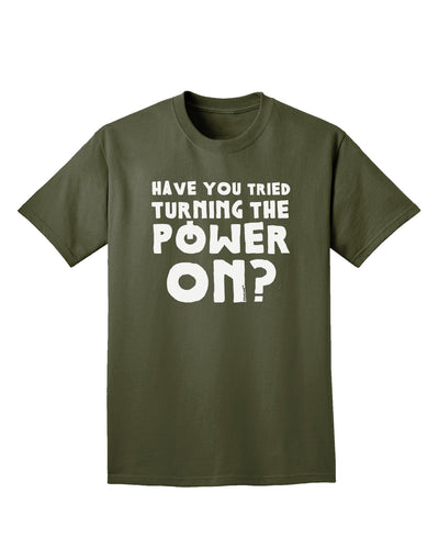 Turning the Power On Adult Dark T-Shirt-Mens T-Shirt-TooLoud-Military-Green-Small-Davson Sales