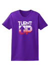 Turnt Up Distressed Womens Dark T-Shirt-Womens T-Shirt-TooLoud-Purple-X-Small-Davson Sales