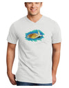 Turtle Watercolor Adult V-Neck T-shirt-Mens V-Neck T-Shirt-TooLoud-White-Small-Davson Sales