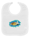 Turtle Watercolor Baby Bib-Baby Bib-TooLoud-White-One-Size-Baby-Davson Sales