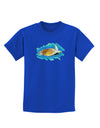 Turtle Watercolor Childrens Dark T-Shirt-Childrens T-Shirt-TooLoud-Royal-Blue-X-Small-Davson Sales