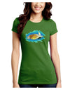 Turtle Watercolor Juniors Crew Dark T-Shirt-T-Shirts Juniors Tops-TooLoud-Kiwi-Green-Juniors Fitted Small-Davson Sales