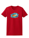 Turtle Watercolor Womens Dark T-Shirt-TooLoud-Red-X-Small-Davson Sales