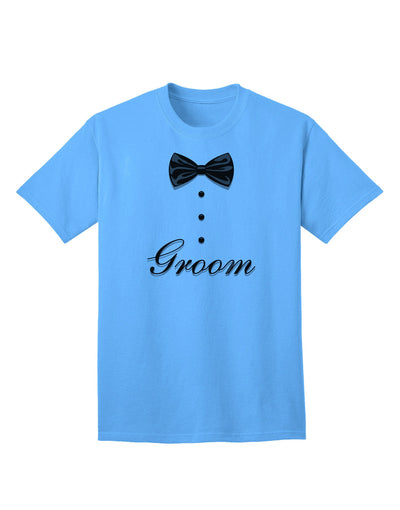 Tuxedo Collection - Sophisticated Groom Adult T-Shirt-Mens T-shirts-TooLoud-Aquatic-Blue-Small-Davson Sales