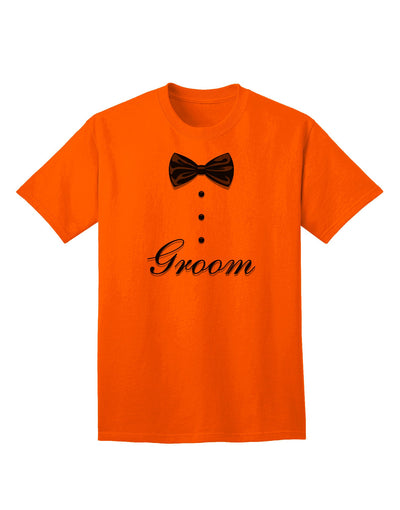 Tuxedo Collection - Sophisticated Groom Adult T-Shirt-Mens T-shirts-TooLoud-Orange-Small-Davson Sales