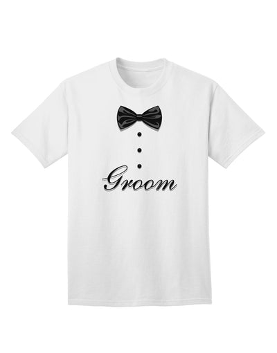 Tuxedo Collection - Sophisticated Groom Adult T-Shirt-Mens T-shirts-TooLoud-White-Small-Davson Sales