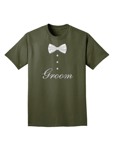 Tuxedo - Groom Adult Dark T-Shirt-Mens T-Shirt-TooLoud-Military-Green-Small-Davson Sales