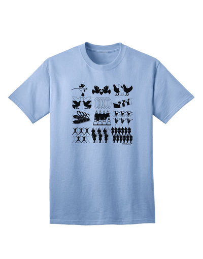 Twelve Days of Christmas Adult T-Shirt-unisex t-shirt-TooLoud-Light-Blue-Small-Davson Sales