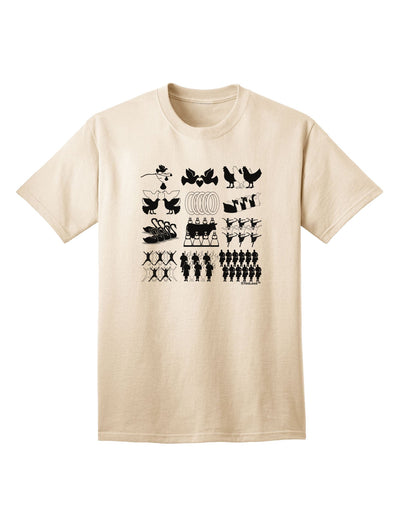 Twelve Days of Christmas Adult T-Shirt-unisex t-shirt-TooLoud-Natural-Small-Davson Sales