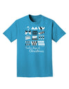 Twelve Days of Christmas Text Adult Dark T-Shirt-Mens T-Shirt-TooLoud-Turquoise-Small-Davson Sales