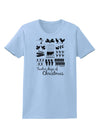 Twelve Days of Christmas Text Womens T-Shirt-Womens T-Shirt-TooLoud-Light-Blue-X-Small-Davson Sales