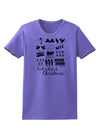 Twelve Days of Christmas Text Womens T-Shirt-Womens T-Shirt-TooLoud-Violet-X-Small-Davson Sales