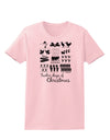 Twelve Days of Christmas Text Womens T-Shirt-Womens T-Shirt-TooLoud-PalePink-X-Small-Davson Sales