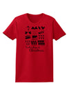 Twelve Days of Christmas Text Womens T-Shirt-Womens T-Shirt-TooLoud-Red-X-Small-Davson Sales