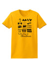 Twelve Days of Christmas Text Womens T-Shirt-Womens T-Shirt-TooLoud-Gold-X-Small-Davson Sales