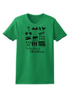 Twelve Days of Christmas Text Womens T-Shirt-Womens T-Shirt-TooLoud-Kelly-Green-X-Small-Davson Sales