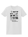 Twelve Days of Christmas Text Womens T-Shirt-Womens T-Shirt-TooLoud-White-X-Small-Davson Sales